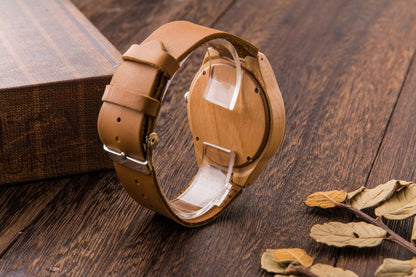 Wood Watch for Men and Women, Personalized Watch with Engraving Walnut Unisex Wood Watch, Anniversary Birthday Gift for Husband Wife